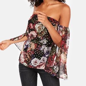 Floral off the shoulder blouse